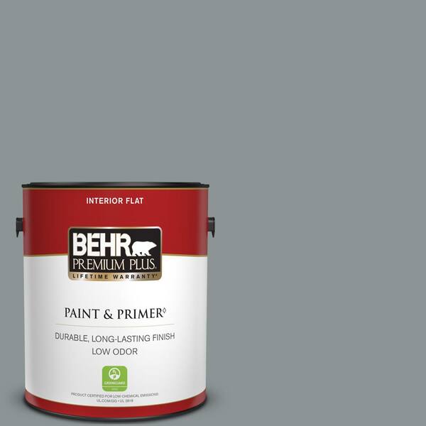 BEHR PREMIUM PLUS 1 gal. #ECC-34-2 Boulder Creek Flat Low Odor Interior Paint & Primer