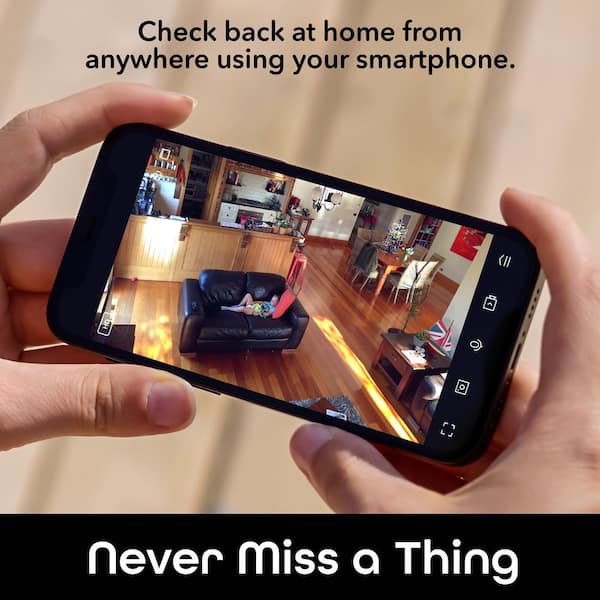 Geeni Peek Smart Indoor 1080p HD Zoom Camera, 2-Way Audio, Night Vision, Motion Alerts, Built-in Siren - Home Security Camera