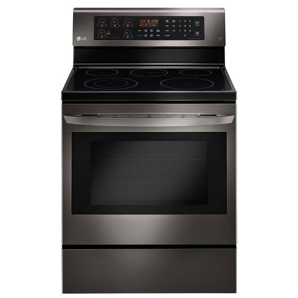 LG 6.3 cu. ft. Electric Range with Self-Cleaning Convection Oven in Black Stainless Steel