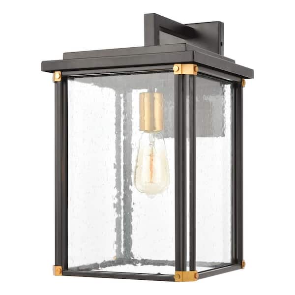Titan Lighting Solitude Matte Black Outdoor Hardwired Wall Sconce with No Bulbs Included