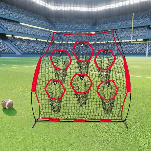 VEVOR 8 x 8 ft. Football Trainer Throwing Net, Training Throwing