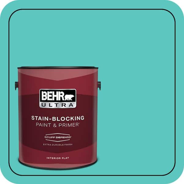 BEHR ULTRA 1 gal. #490B-4 Sea Life Extra Durable Flat Interior Paint & Primer
