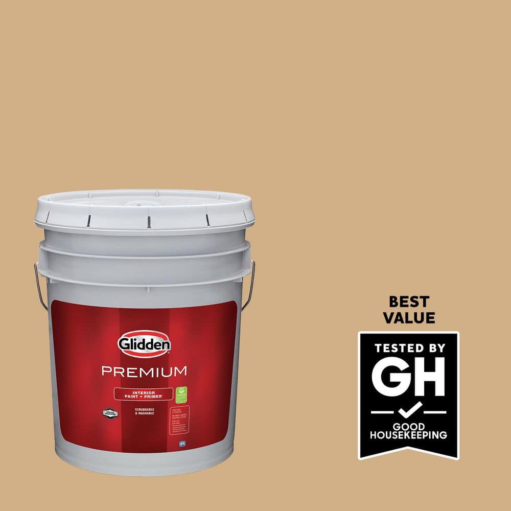 Glidden Premium - 5-gal. PPG1087-5 Cracker Bitz Flat Interior Latex Paint