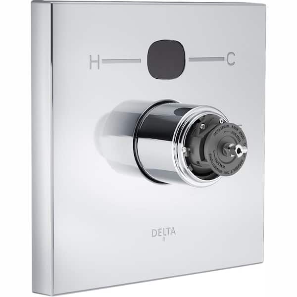 Delta Temp2O Square 1-Handle Valve Trim Kit in Chrome (Valve and Handles Not Included)