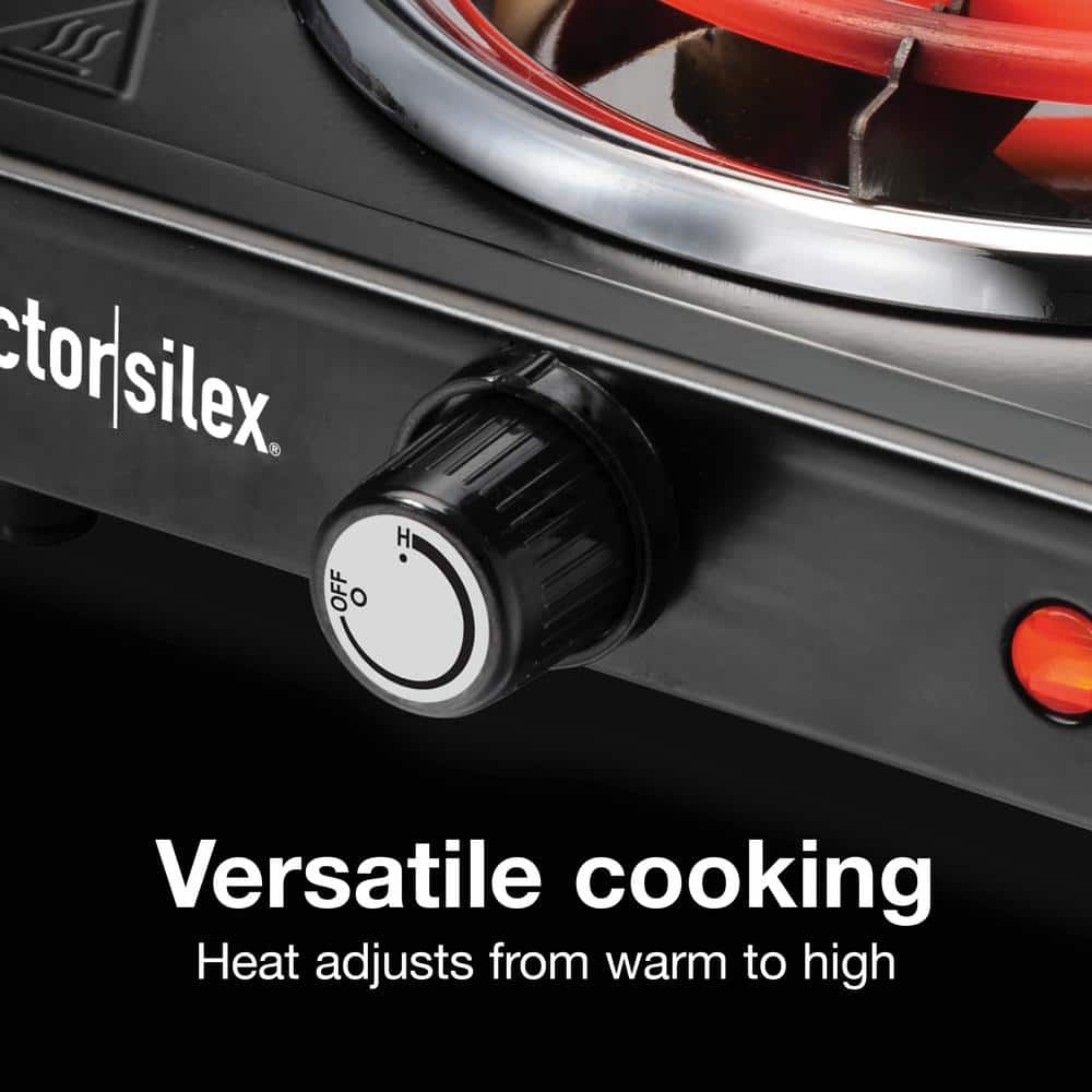 Proctor Silex Black Stainless Steel Single Burner Electric Cooktop