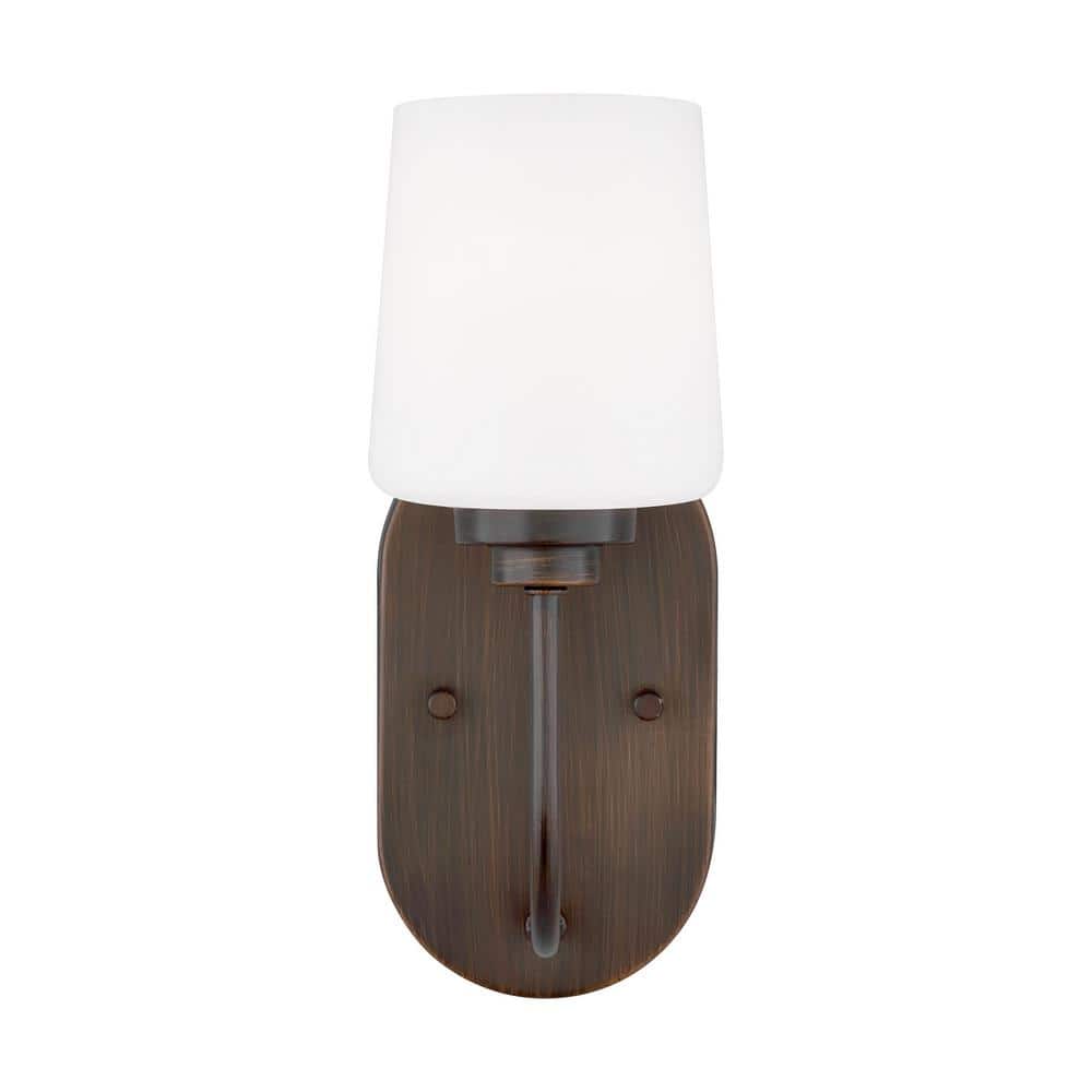 Windom Bronze Outdoor Dimmable Wall Sconce with Etched Glass