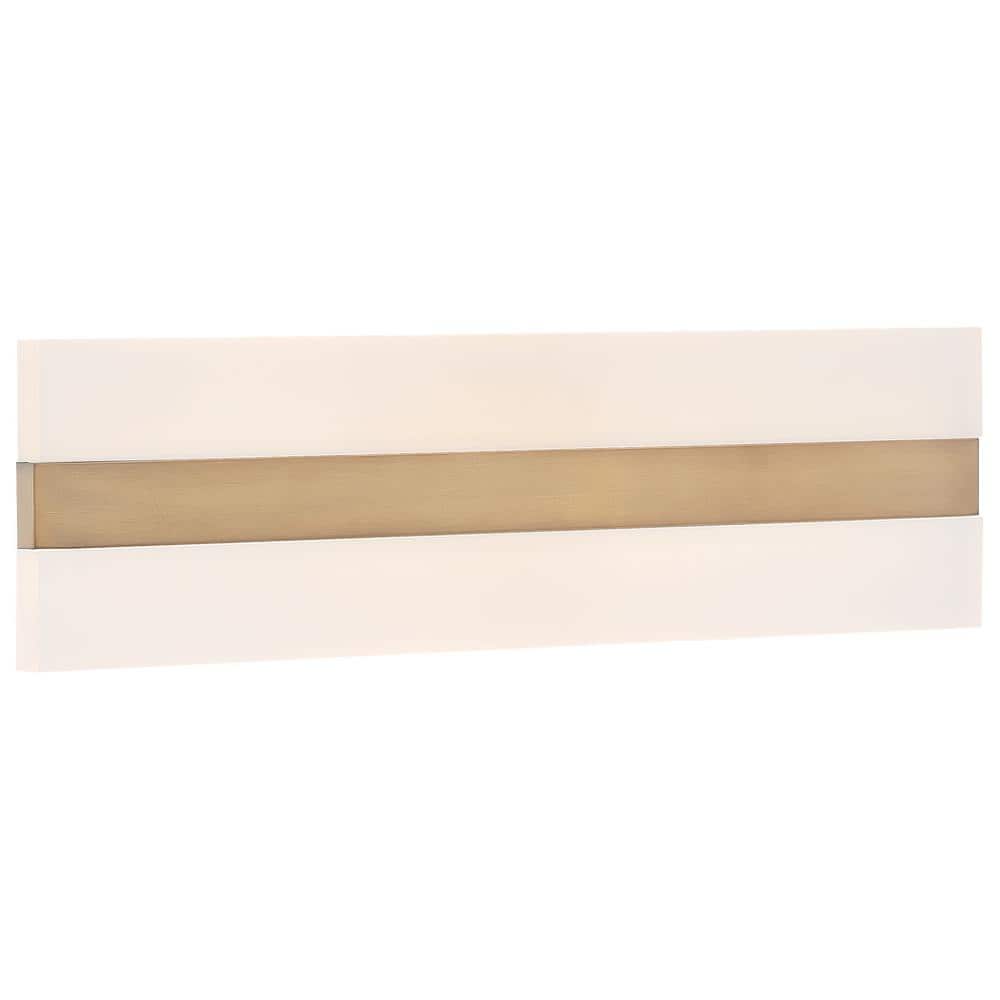 Netherton 36 in. 1-Light Antique Brass LED Vanity Light