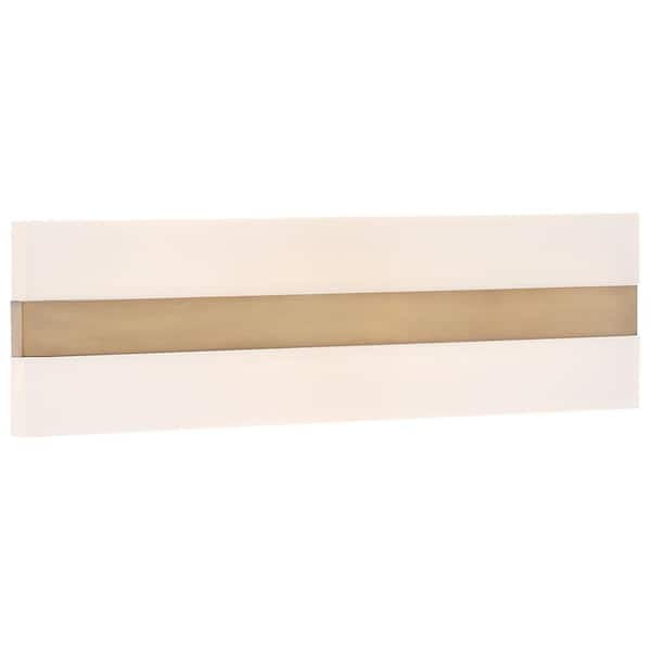 Access Lighting Netherton 36 in. 1-Light Antique Brass LED Vanity Light