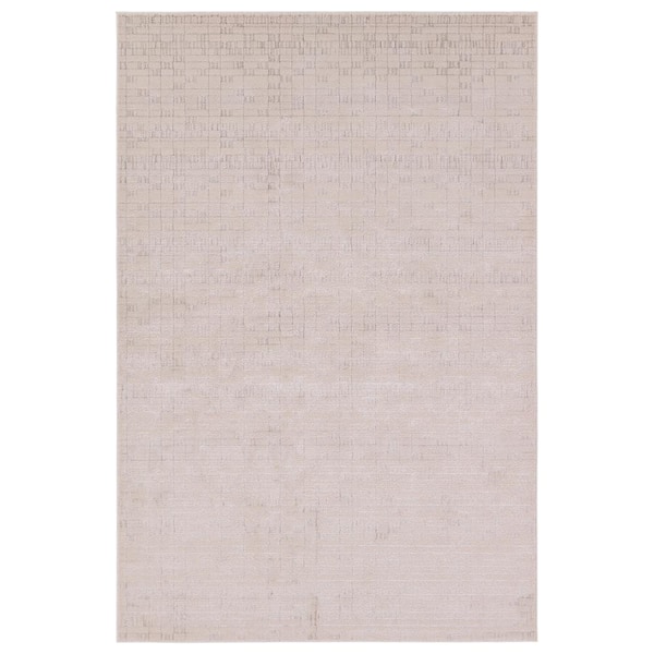 Jaipur Living Taleen Cream/Silver 2 ft. x 8 ft. Striped Area Rug