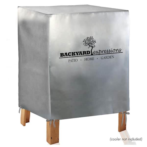 BACKYARD EXPRESSIONS PATIO · HOME · GARDEN Backyard Expressions 27 in. x 18 in. x 31 in. Grey 600 D Oxford Fabric Patio Cooler Cover