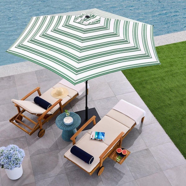 green striped patio umbrella Blissun 9' Outdoor Umbrella, Patio Umbrella, Outdoor Table Umbrella, Market with 8 Sturdy Ribs, Push Button Tilt and Crank (Black & White Stripe) : Patio, Lawn & Garden outdoor dining areas Blissun 9' Outdoor Patio Umbrella,