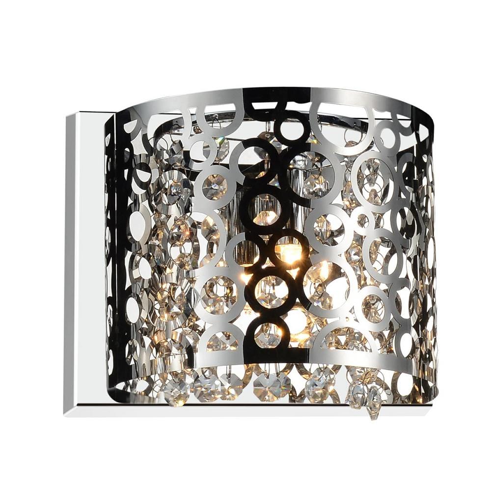 CWI Lighting Bubbles 1 Light Bathroom Sconce With Chrome Finish ...