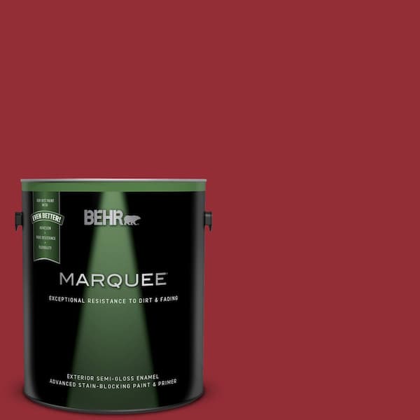 BEHR MARQUEE 1 gal. #UL110-18 Cherry Tart Semi-Gloss Enamel Exterior Paint and Primer in One