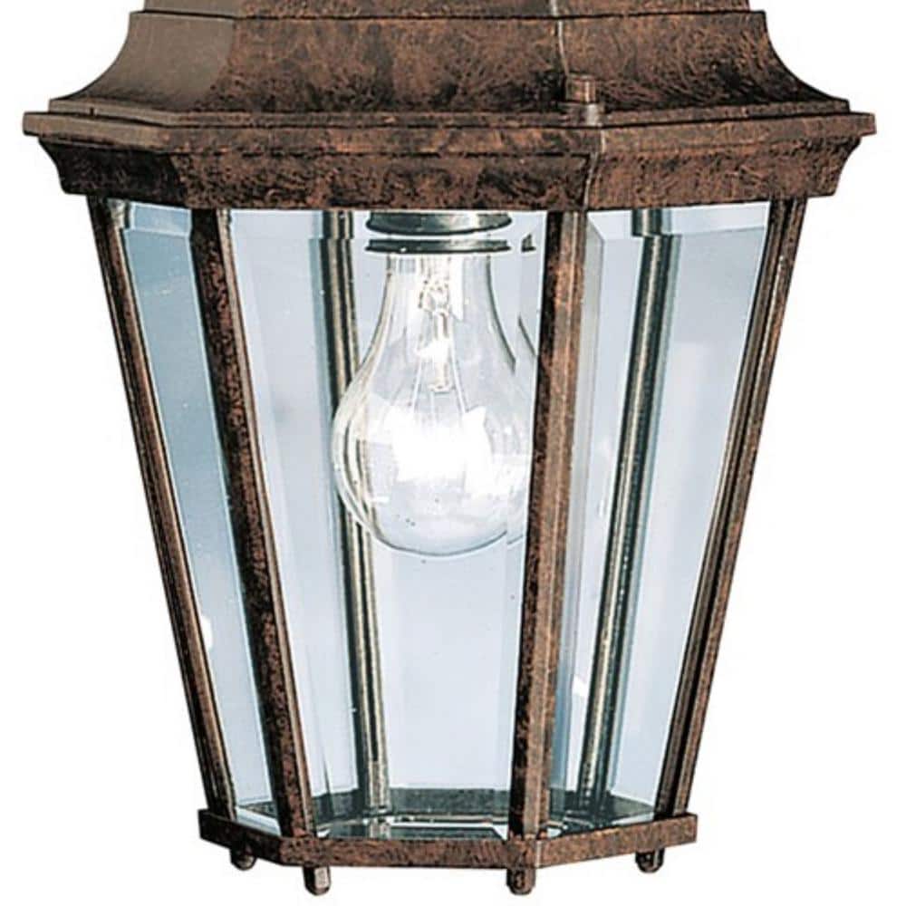Tannery Bronze 13.5" Outdoor Lantern Pendant with Clear Glass