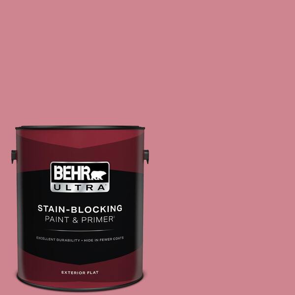 BEHR ULTRA 1 gal. #130D-4 Rose Sachet Flat Exterior Paint & Primer