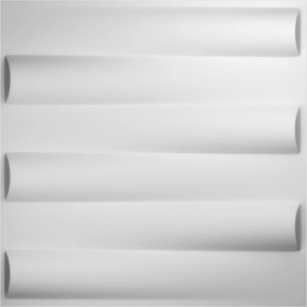 White Textured PVC 3D Decorative Wall Panel 19 5/8" x 19 5/8"