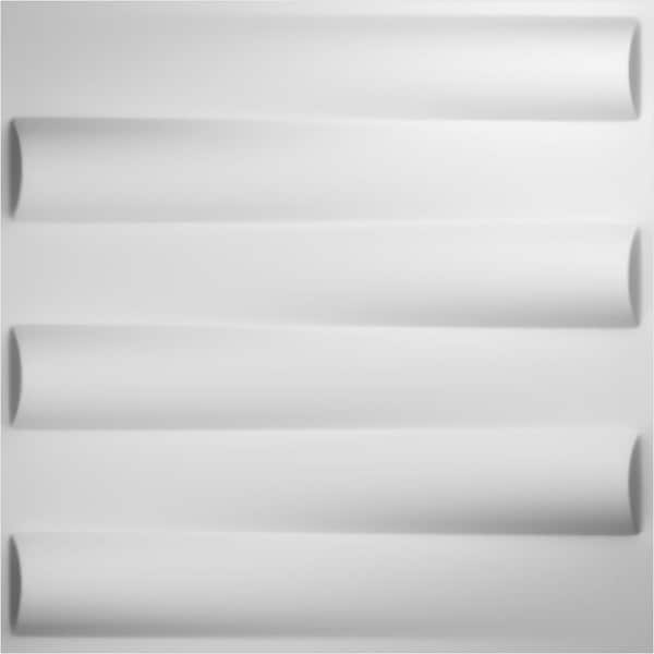 Ekena Millwork 1 in. x 19-5/8 in. x 19-5/8 in. PVC White Naomi EnduraWall Decorative 3D Wall Panel (2.67 sq. ft.)