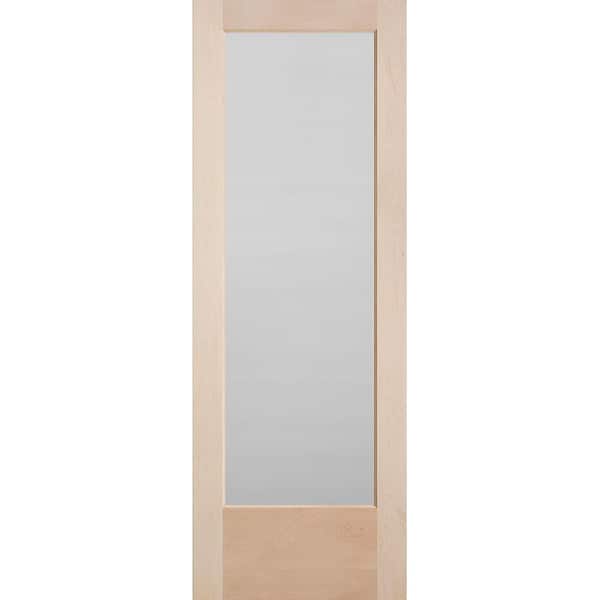 Masonite 30 in. x 84 in. Maple Veneer 1-Lite Solid Wood Interior Barn Door Slab