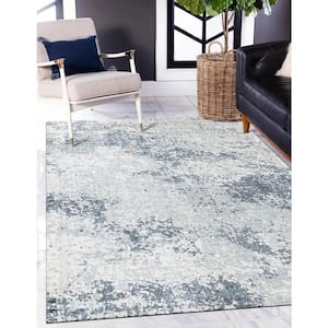 Gray 7 ft. x 9 ft. Transitional Traditional Knot Area Rug