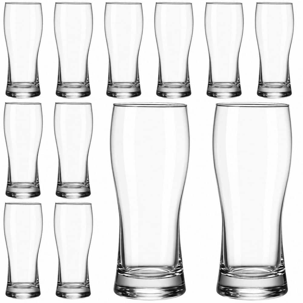 12-Piece 15.5 oz. Pint Beer Glasses, Clear Tall Craft Beer Cups for Home Bars and Parties price history on PriceWatchPro
