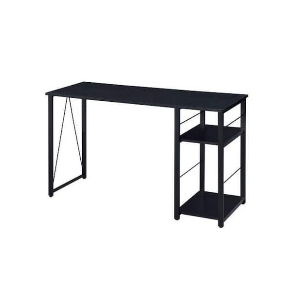 maocao hoom 47 in. Black Home Office Retangular Desk Computer Desk Writing Desk with Shelves