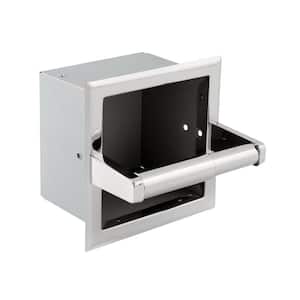 Recessed Extra-Roll Toilet Paper Holder in Bright Stainless