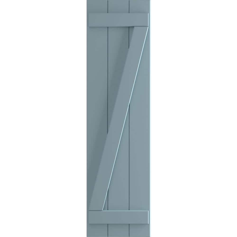 16-1/8 in. x 35 in. True Fit PVC 3-Board Joined Board and Batten Shutters with Z-Bar Pair in Peaceful Blue price history on PriceWatchPro