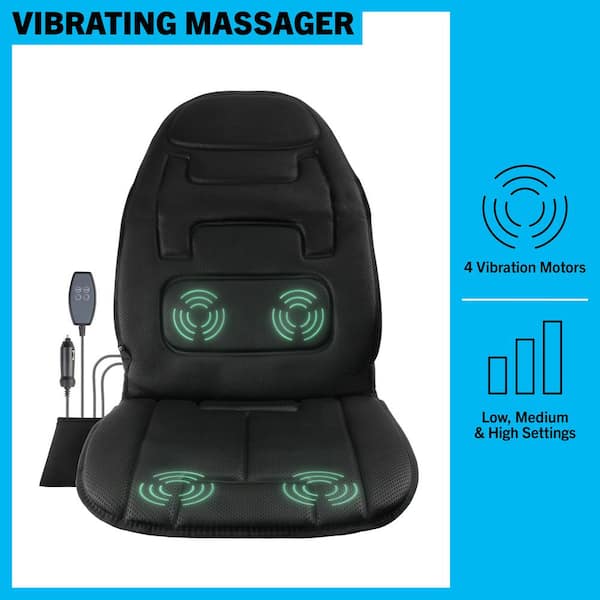 Vibrating Back Massager, Heating Vibration Massage Seat Cushion Electric  Heating Massager Thermal Back Massager for Car