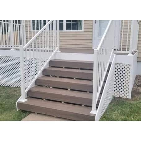 Pegatha Contemporary 1-7/8 in. x 1-7/8 in. x 43 in. Powder Coated Aluminum Welded Post Kit - Charcoal Gray Fine Texture