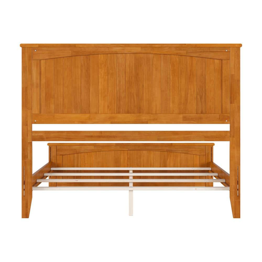 Nantucket Light Toffee Queen Wood Upholstered Bed with Headboard