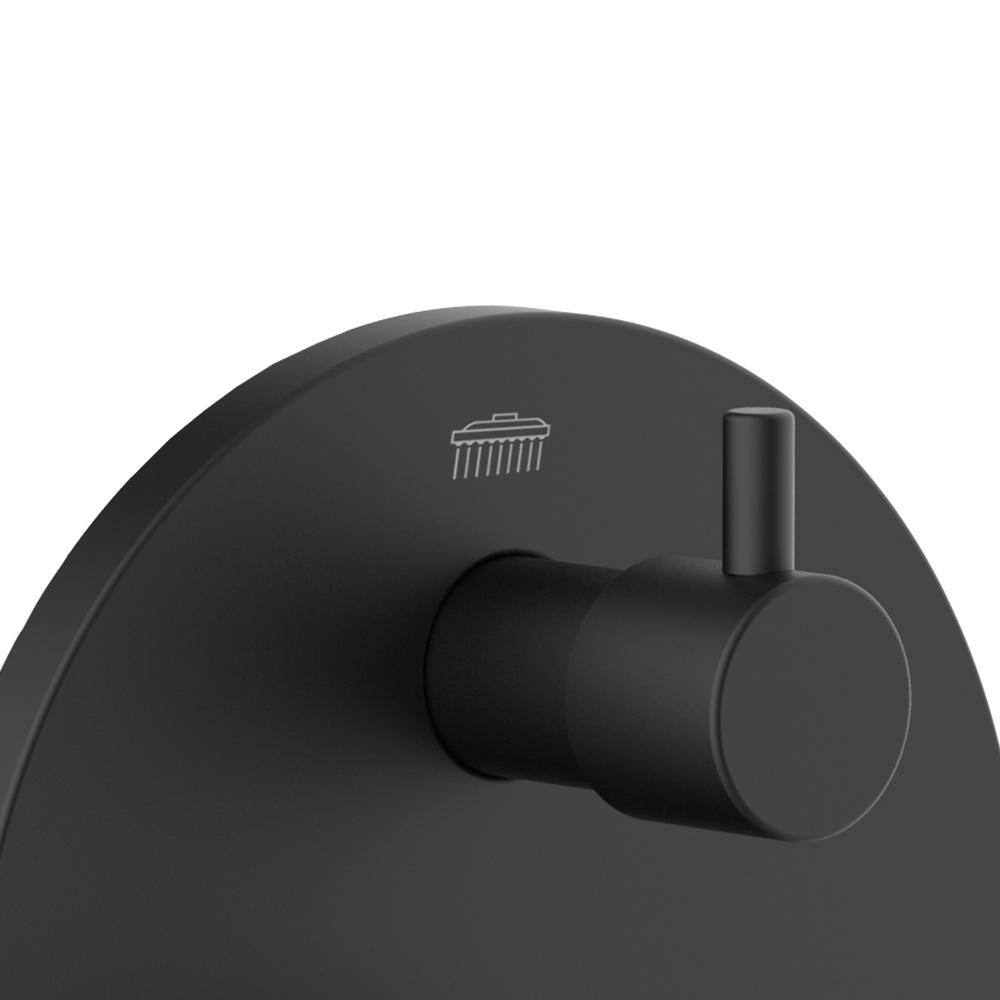 Matte Black Two-Way Diverter Valve with Trim Kit
