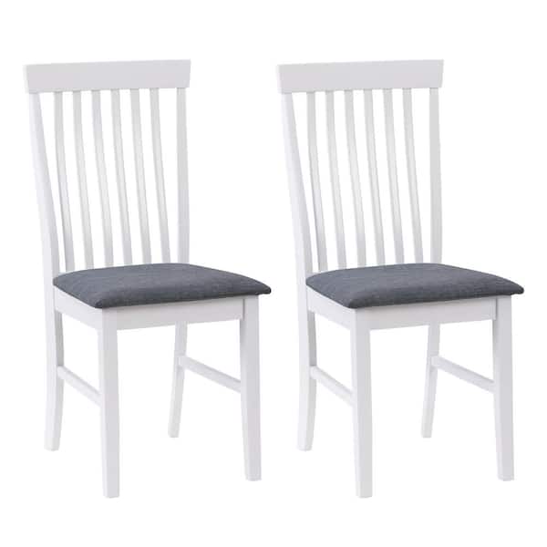 CorLiving Michigan White and Grey Dining Chair (Set of 2)