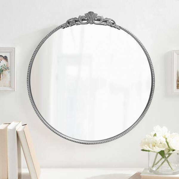 wall mirror / 昭和レトロ Maximalist Purple Wall Mirror With Vintage Jewelry, Mirror