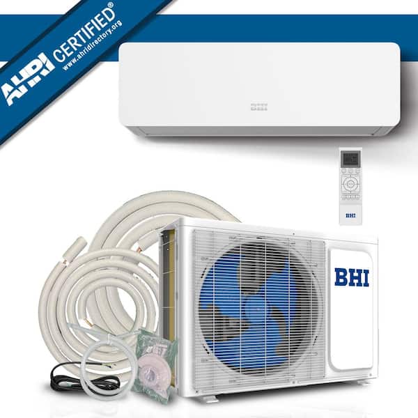 BHI 18,000 BTU 230-Volt, 18 SEER2,1, 000-Sq-Ft Ductless Mini Split Air Conditioner with Heat Pump, 25ft lineset