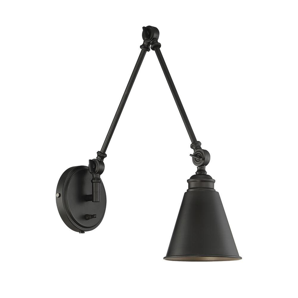 Morland Matte Black Adjustable Swing Arm Sconce