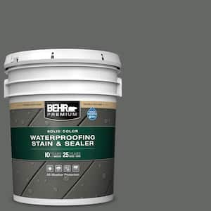 5 gal. #PPU25-02 Black Locust Solid Color Waterproofing Exterior Wood Stain and Sealer