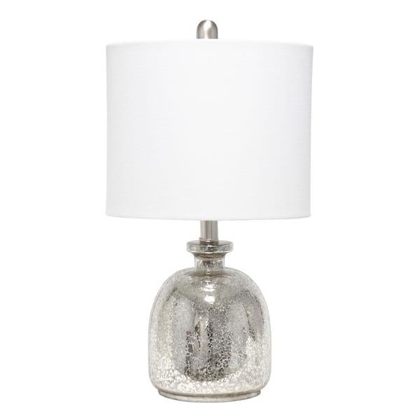 Elegant Designs 20 in. Mercury Textured Glass Table Lamp