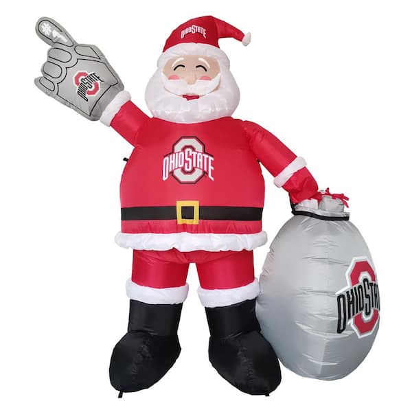 logobrands 7 ft. Ohio State Santa Inflatable 620324 - The Home Depot