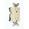 Leviton Decora Plus 15 Amp 125 V Surge Protective Tamper Resistant Duplex Outlet/Receptacle, Light Almond (1-Pack) T5280-T T5280-T