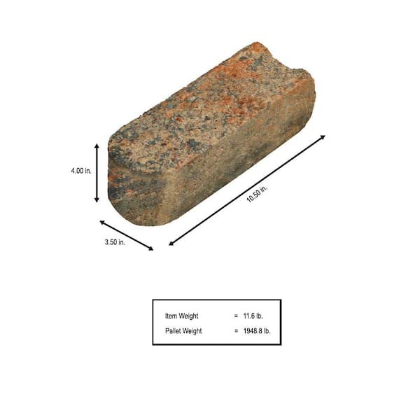 Pavestone SplitRock 10.5 in. x 3.5 in. x 4 in. Palomino Concrete Edger (168 Pcs. / 147 Lin. ft. / Pallet)