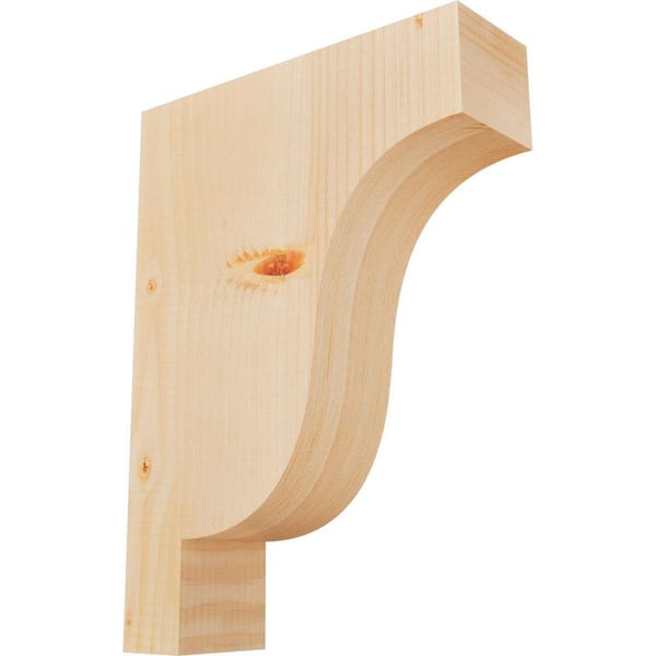 Ekena Millwork 3-1/2 in. x 12 in. x 16 in. Douglas Fir Newport Smooth Corbel