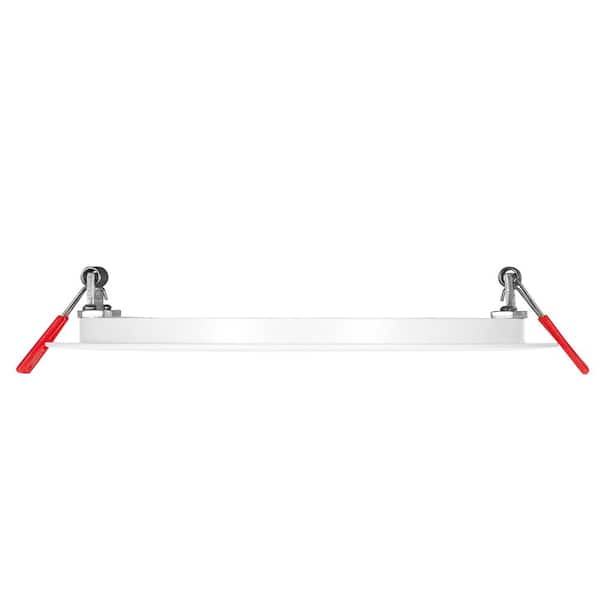 Slimline 6 in. White Finish Integrated LED Recessed Kit (4-Pack)