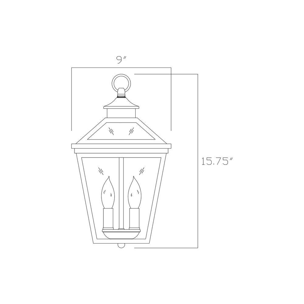 Ellijay English Bronze 3-Light Outdoor Hanging Lantern