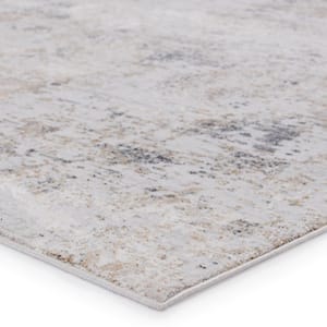 Shah Power-Loomed Light Gray/Gold 9 ft. 2 in. x 11 ft. 9 in. Abstract Rectangle Area Rug