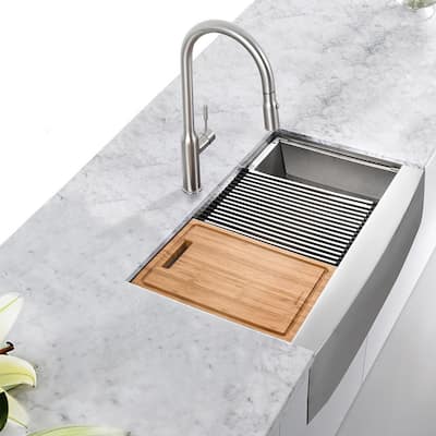 All-In-One Stainless Steel Kitchen Sink Workstation