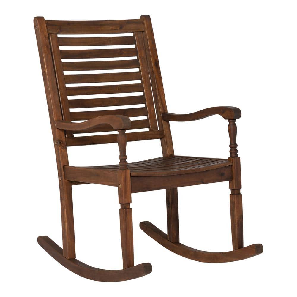 Boardwalk Dark Brown Acacia Wood Outdoor Rocking Chair