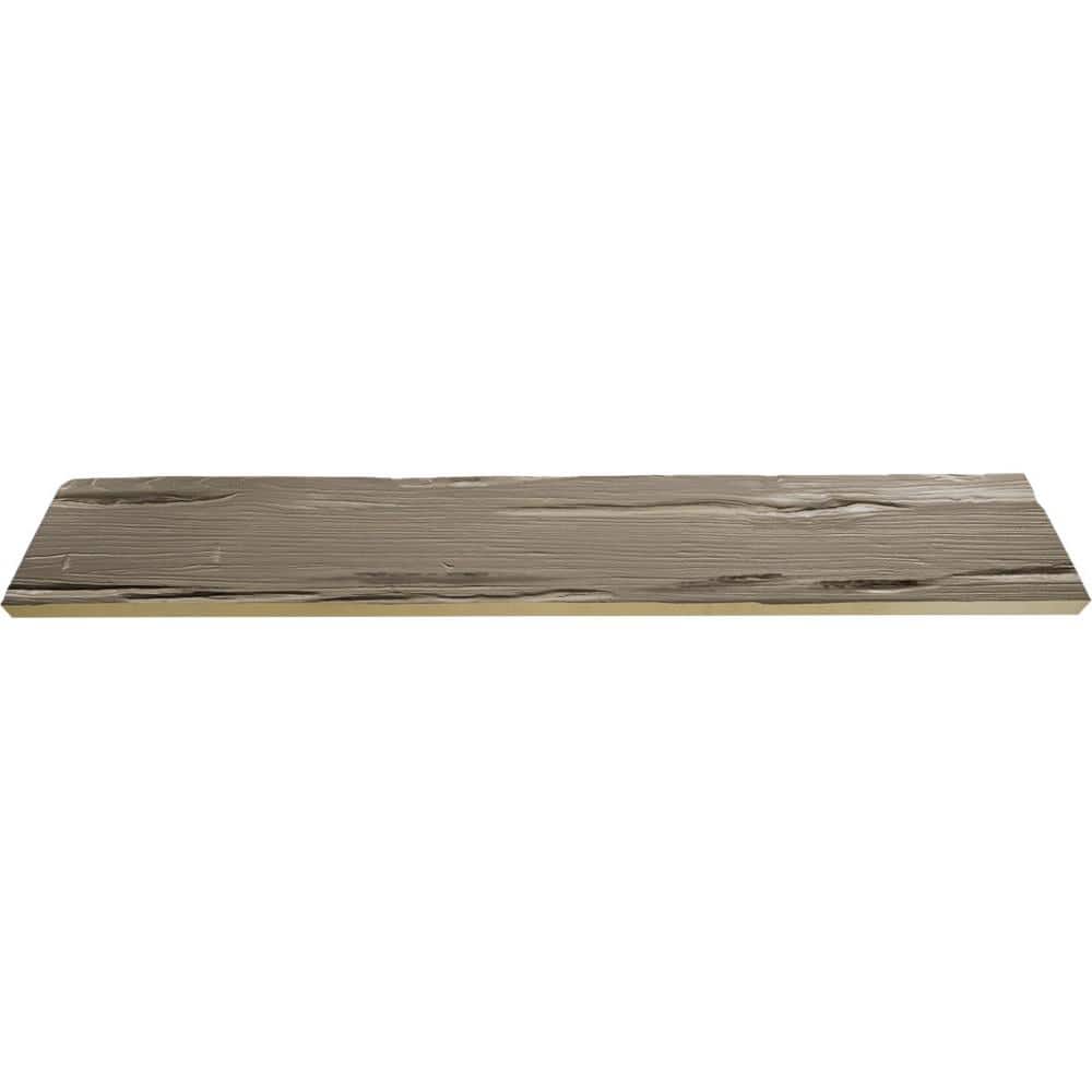 Rustic Taupe Faux Wood Beam Plank, 10" x 96"