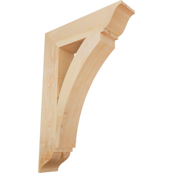 Ekena Millwork 6 in. x 38 in. x 26 in. Douglas Fir Thorton Traditional Rough Sawn Bracket