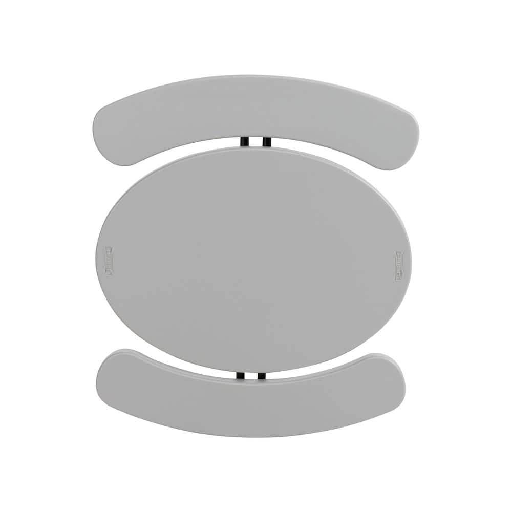 Gray Curved Shape Steel Kids Picnic Table with Stain Protection