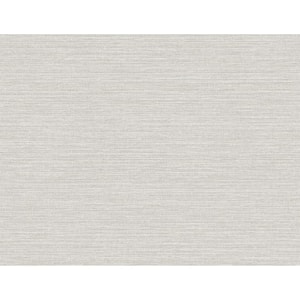 Grasscloth Effect Soft Grey Paper Non-Pasted Strippable Wallpaper Roll (Cover 60.75 sq. ft.)